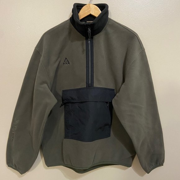 Nike ACG Polartec 1/2 Zip Pullover Olive Black CK6839-325 Men's Size M NEW $180